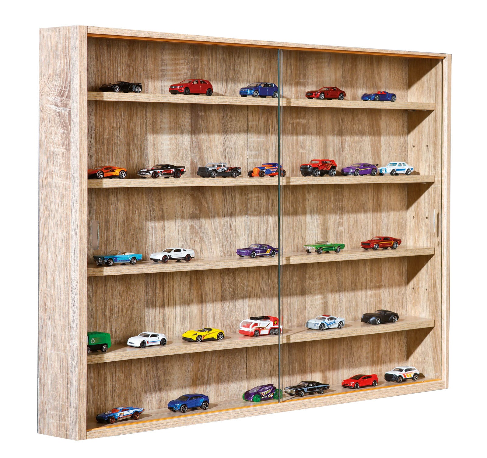 Sammlervitrine FABIO 80x60x9,5 cm Dekor Sonoma-Eiche