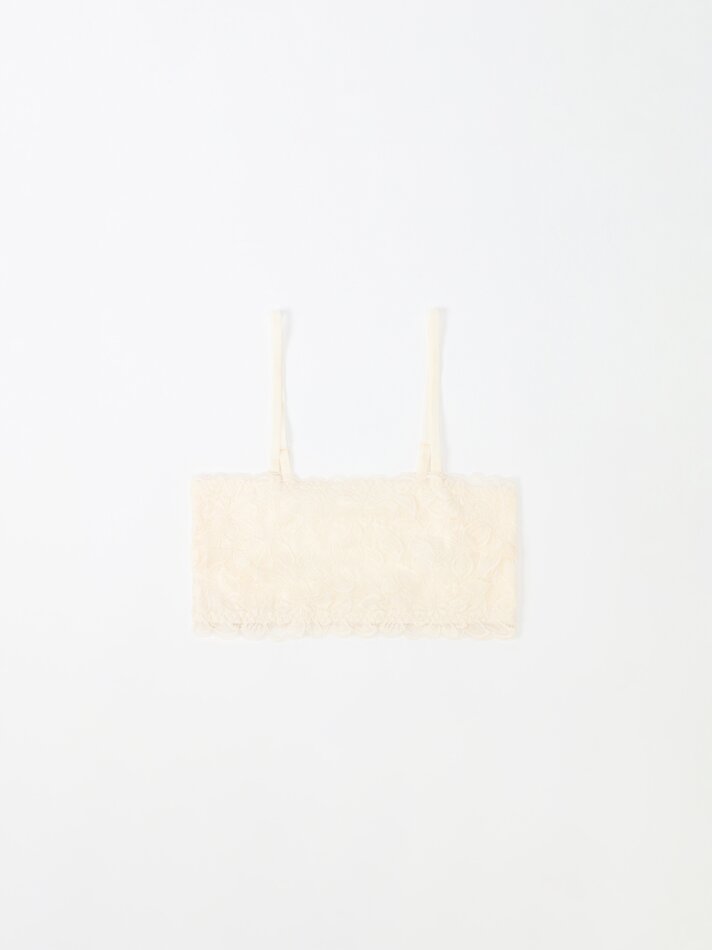 Conjunto de 2 tops de renda - Branco