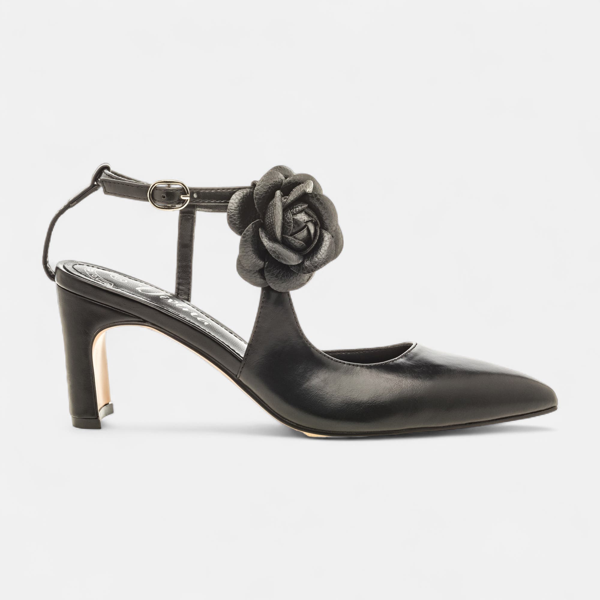 Escarpins avec bride arrière à talon Femme noir