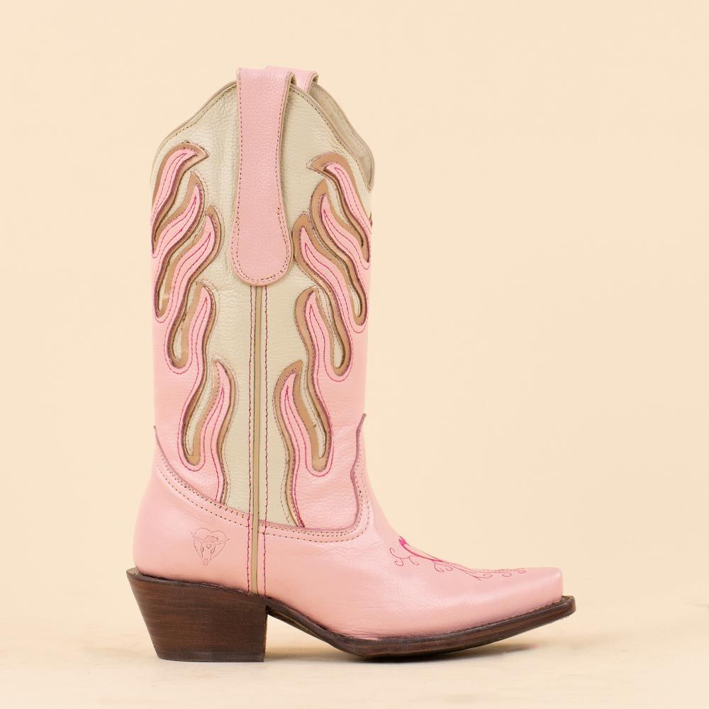 La Pintura cowboylaars Flames Roze