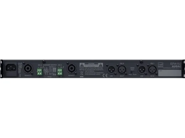 Audac EPA152 - Strømforstærker - 2 x 150 Watt - sort