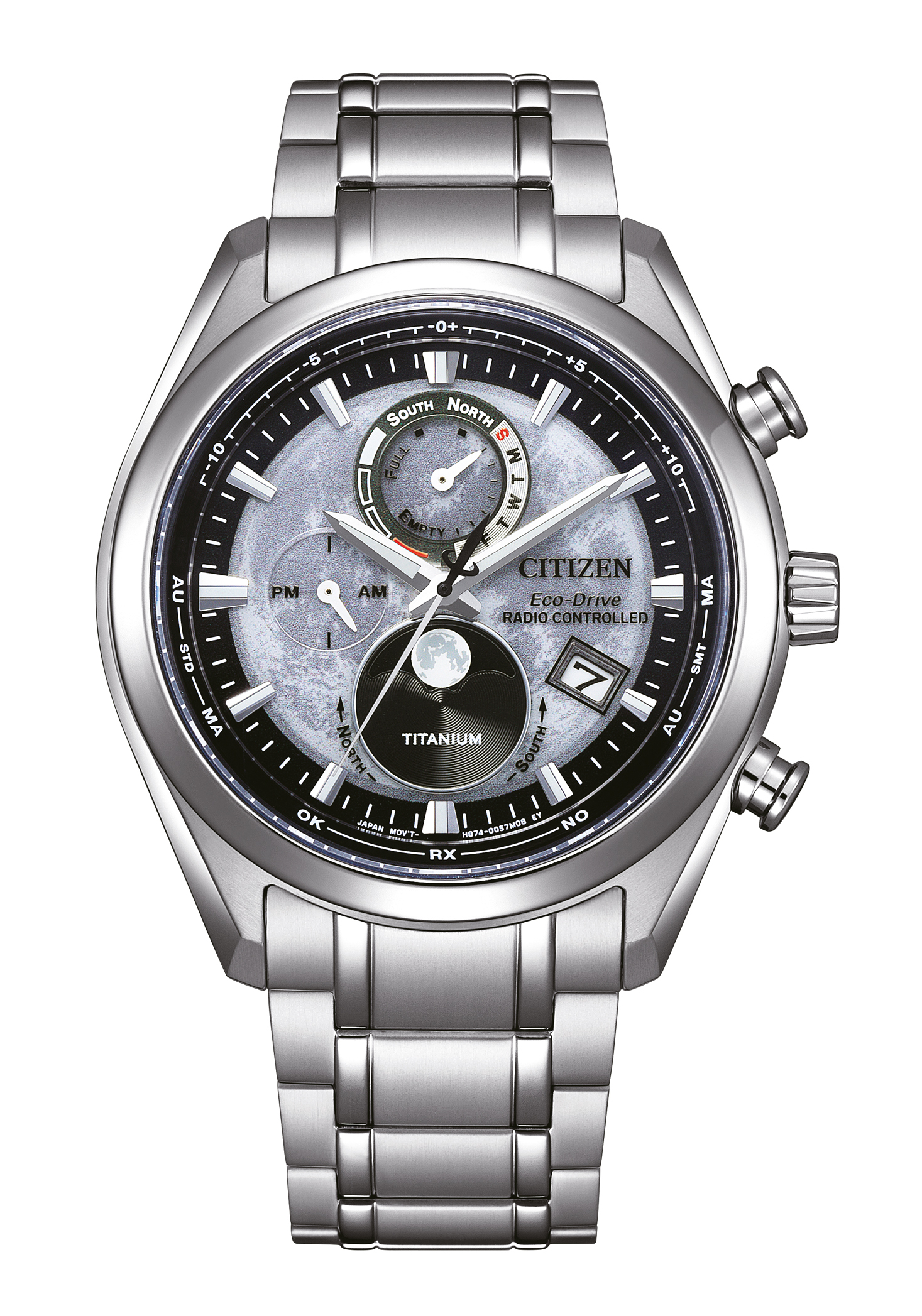 Citizen Eco Drive Funkuhr Mondphase Silber BY1010-81H