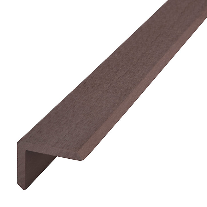 Finition L lame de terrasse Neva composite chocolat L.220 cm
