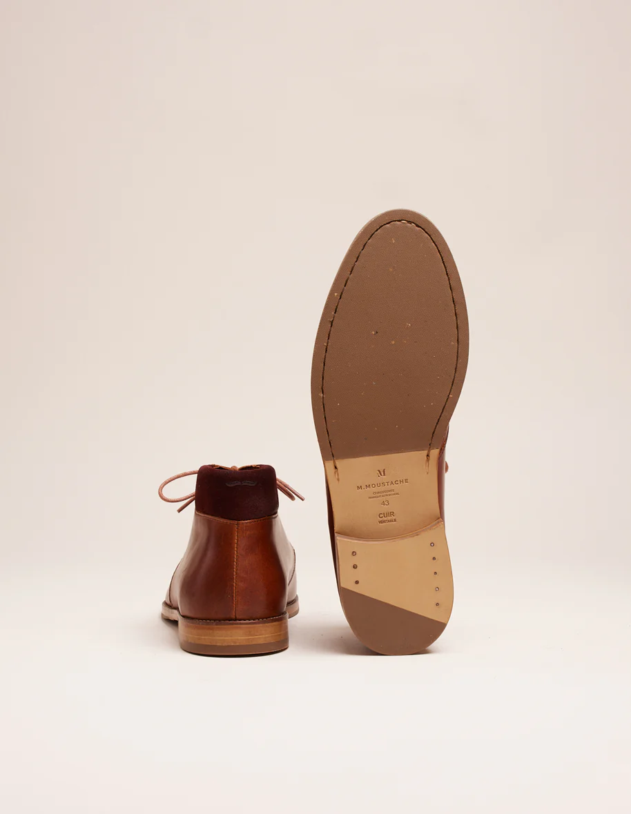 Bottines Gaultier - Cuir pull-up terracotta