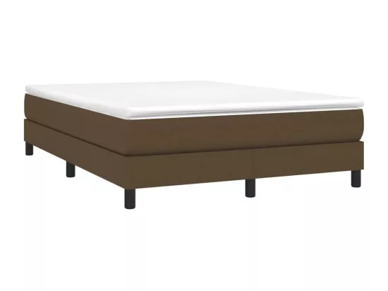 Sommier à lattes de lit Marron foncé 140x190 cm Tissu