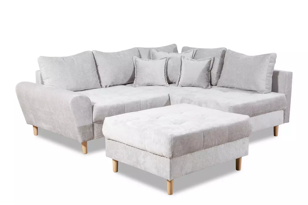 Ecksofa mit Hocker Rice