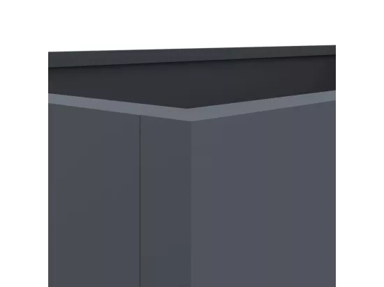 Jardinière anthracite 62x47x46 cm acier laminé à froid