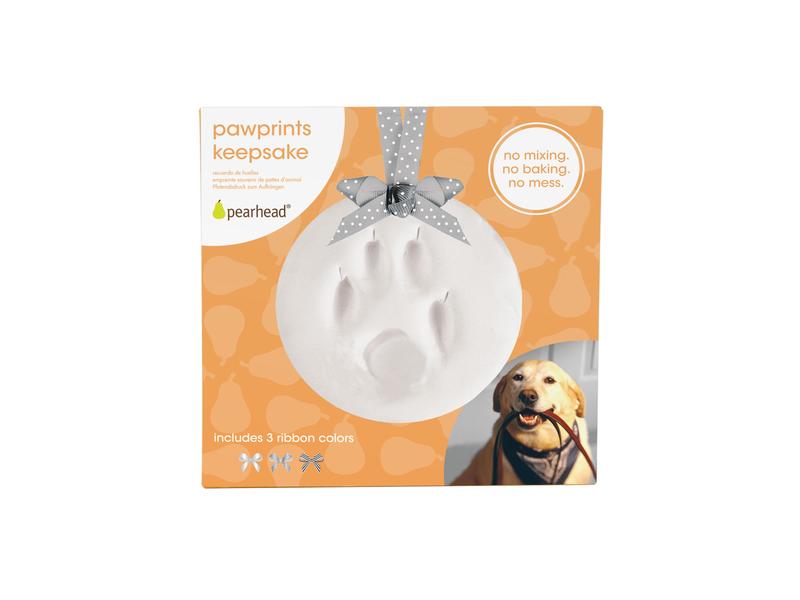 pearhead Pfotenabdruck Ornament, Grau Abdruckset zum Hängen