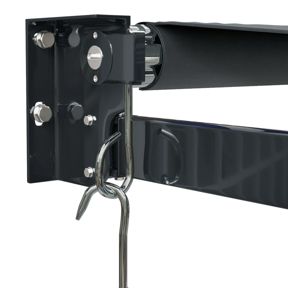 Auvent rétractable anthracite 3x2,5 m tissu et aluminium