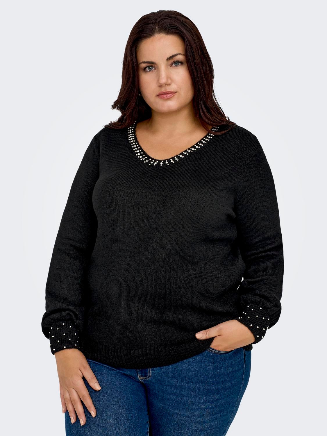 CARALESSIA Strickpullover Black