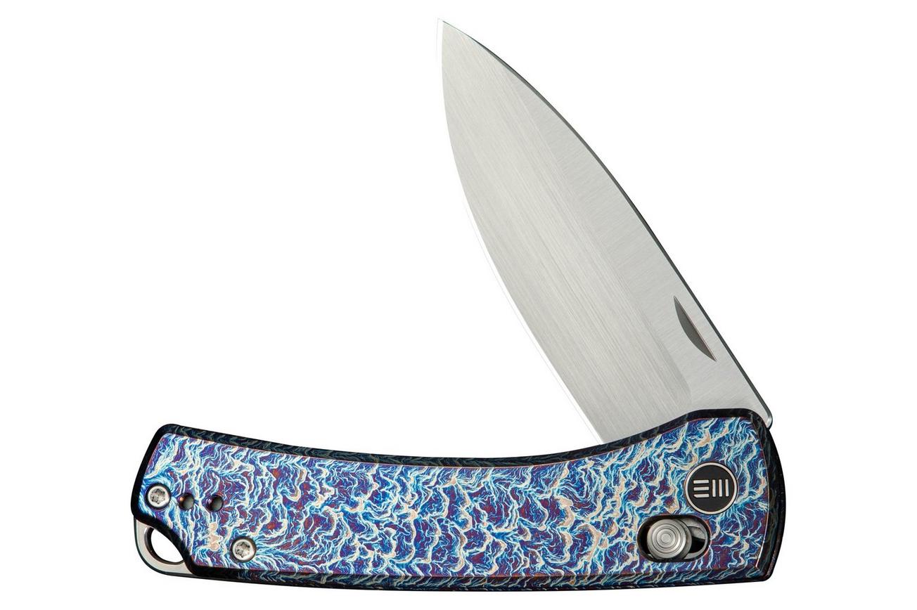 WE Knife Nightblade WE22046-4 Hand Rubbed CPM 20CV, Flamed Titanium, zakmes, Dutch Bushcraft Knives design