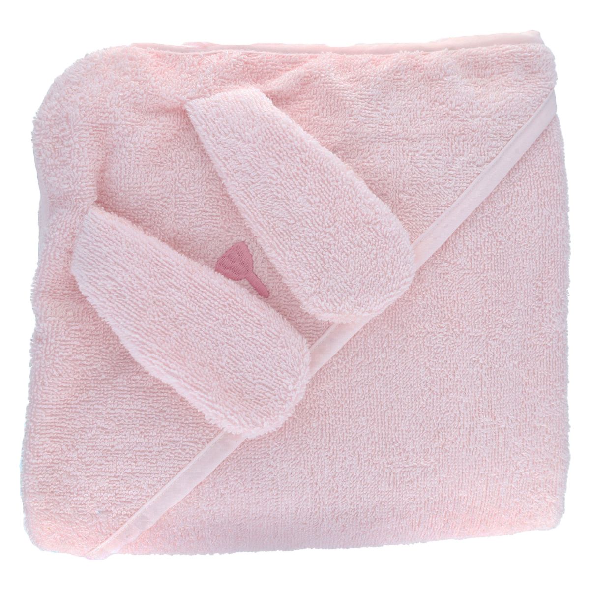 Cape de bain lapin rose pâle