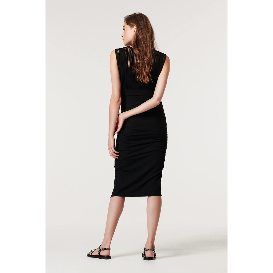 SUPERMOM Kleid Crochet Black