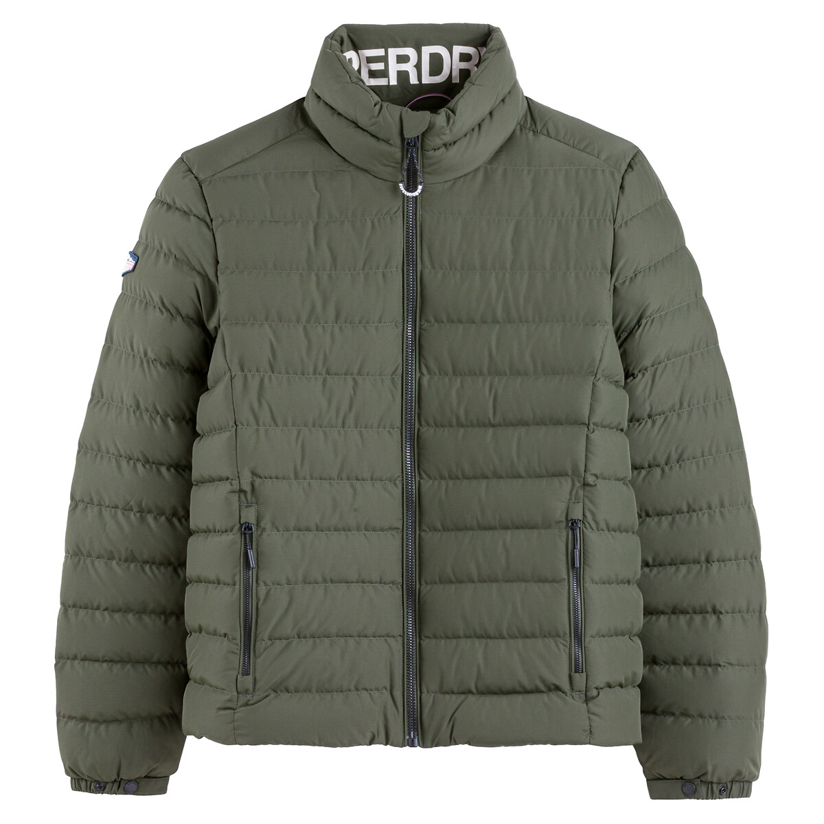 SUPERDRY<br>Colete curto com gola alta, para meia-estação