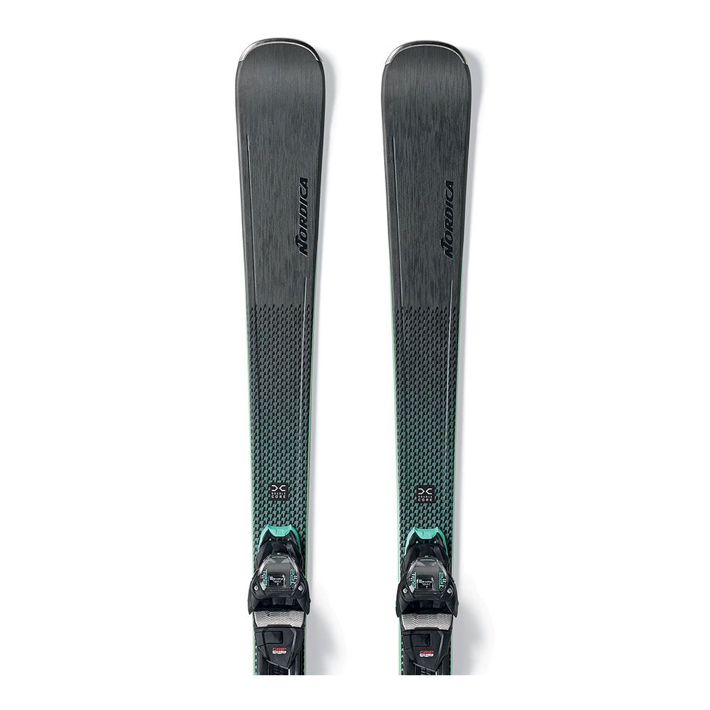 Nordica BELLE DC 72 - Skis all mountain + Fixatons TP2 LIGHT 11 FDT90 black/teal Femme black/teal/tbd