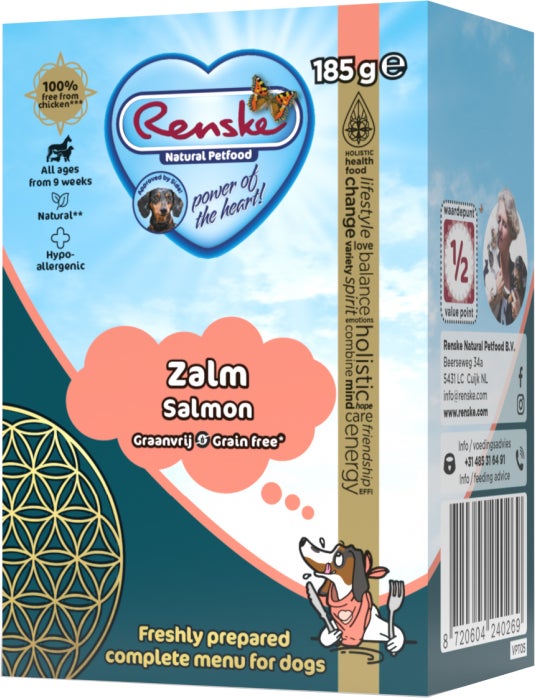 Renske hondenvoer graanvrij vers zalm 185 g