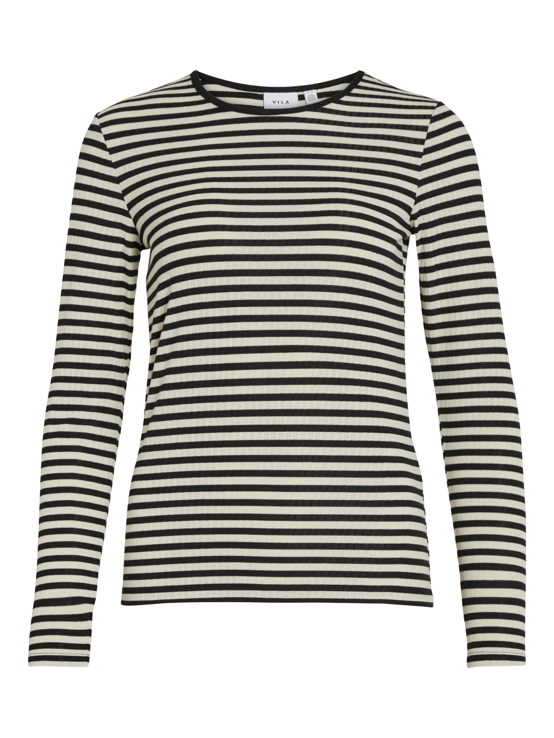 Vila  Viaspen langærmet t-shirt - sort