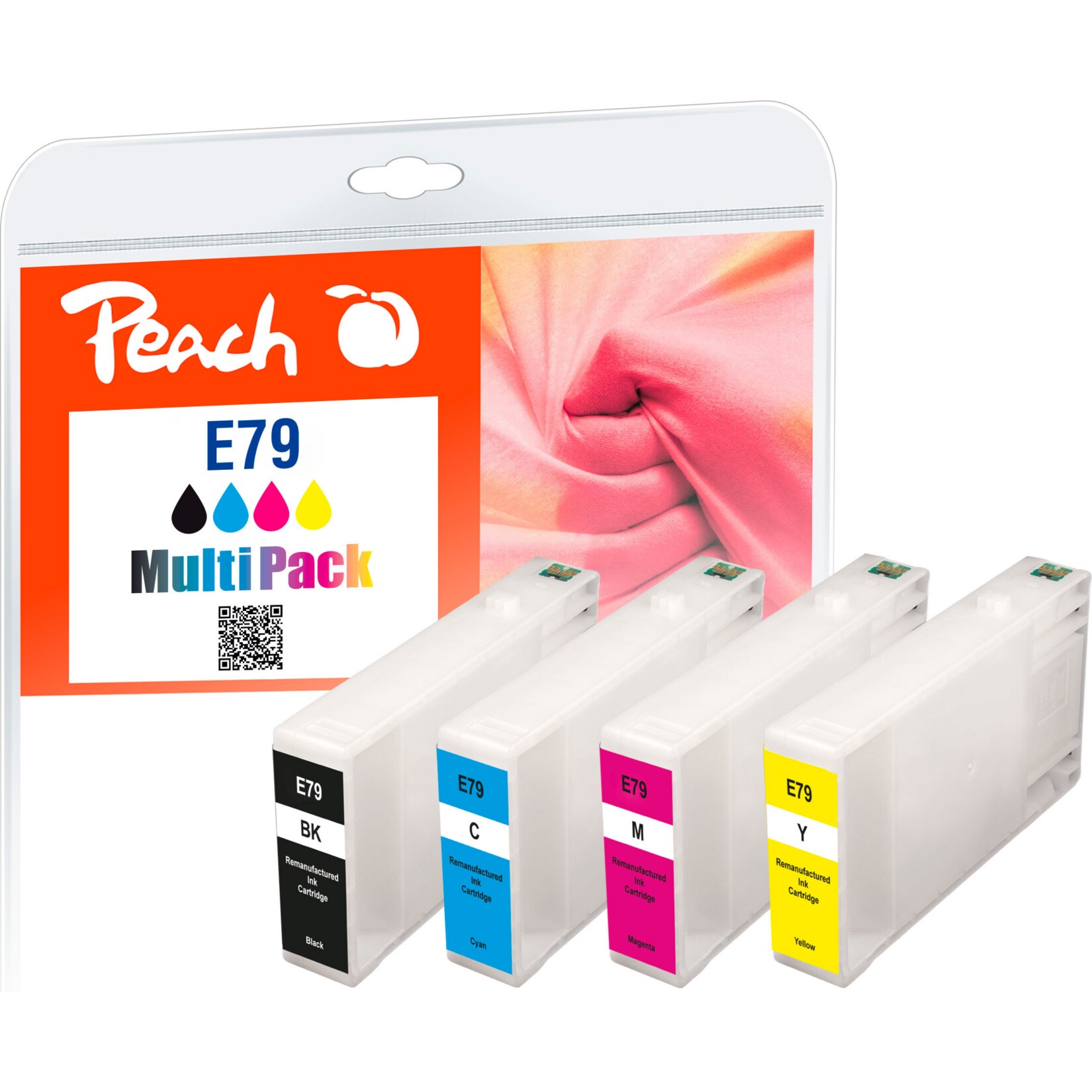Peach E794 Druckerpatronen (bk, c/m/y) ersetzt Epson No. 79, C13T79154010 für z.B. Epson WorkForce Pro WF -4600, Epson WorkForce Pro WF -4630 DWF (wiederaufbereitet)