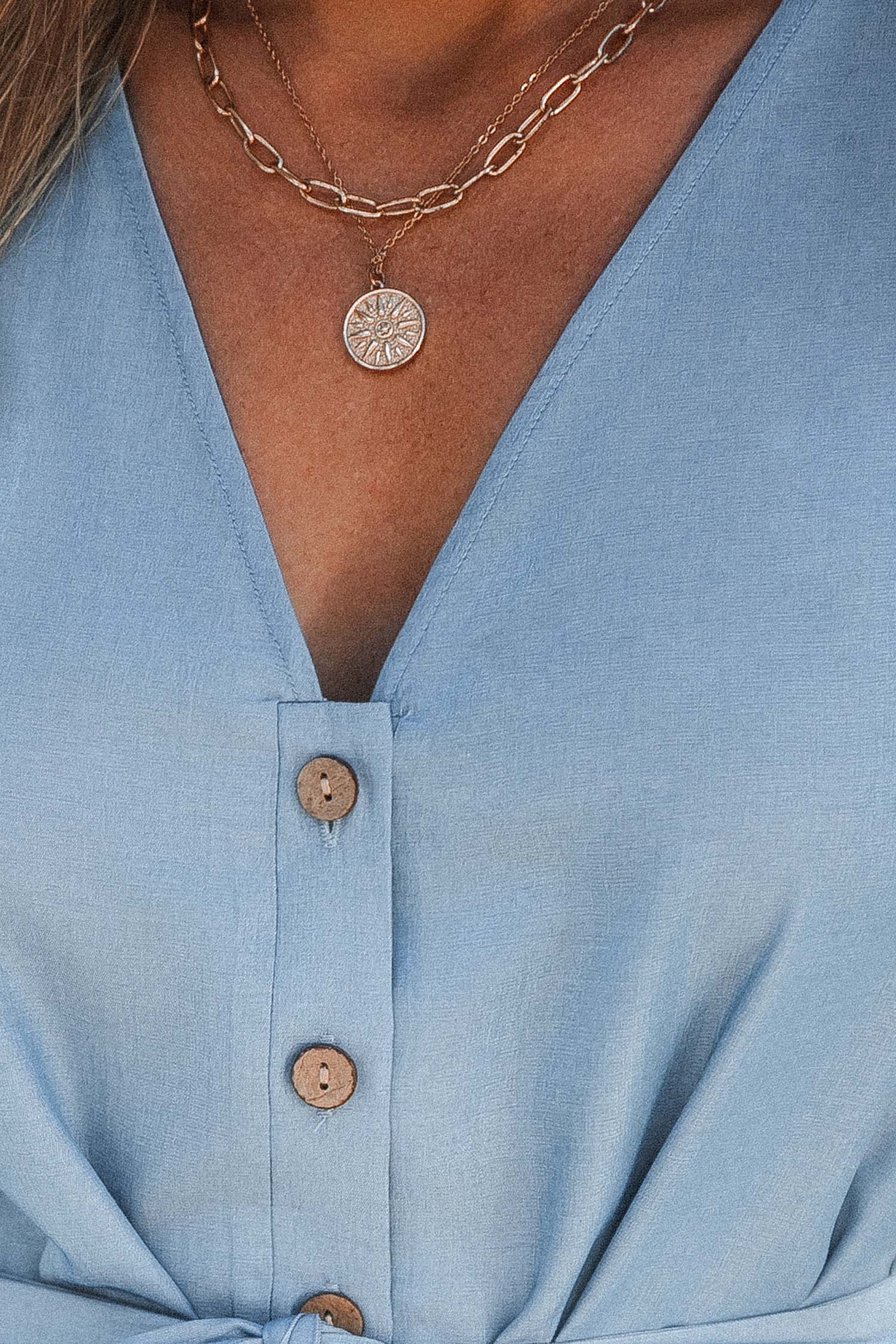 Combinaison avec taille à nouer et jambe large