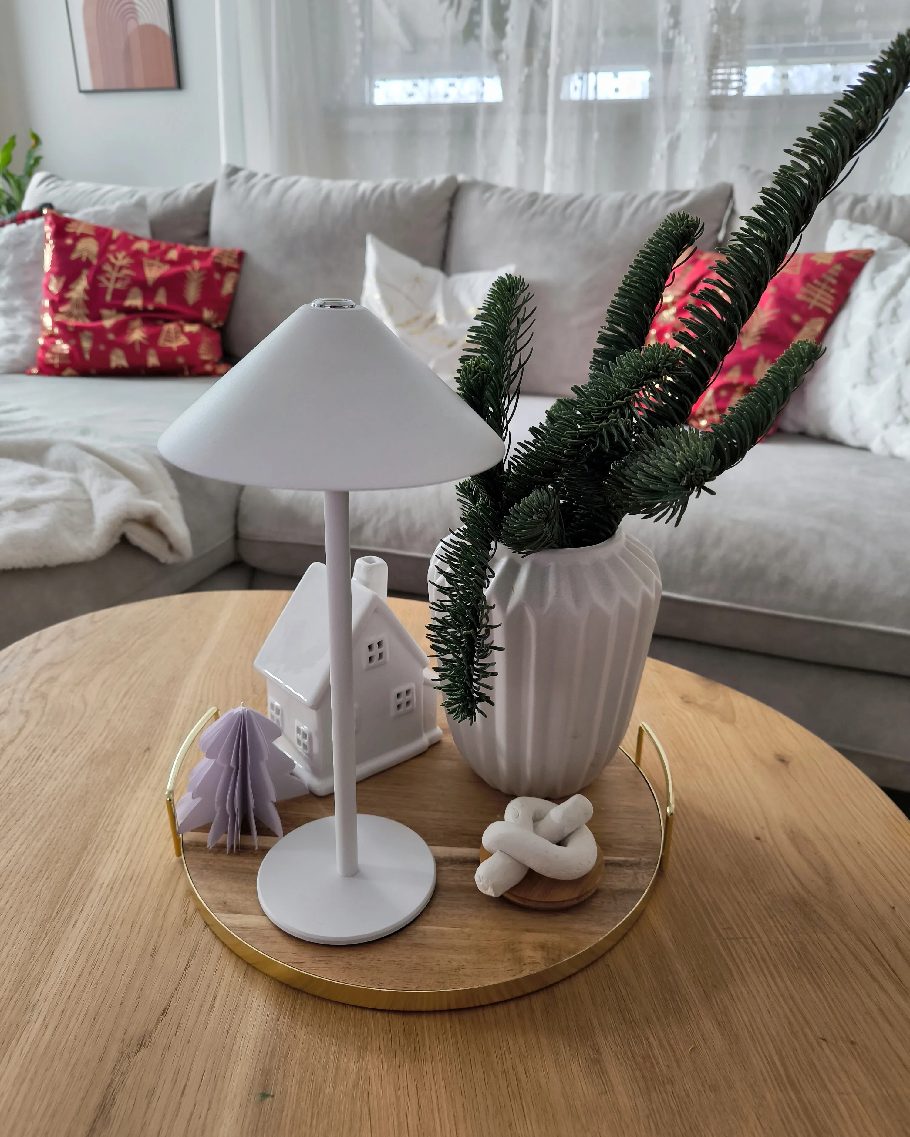 LED draadloze tafellamp FRANCOLI met dimmer Metaal Wit