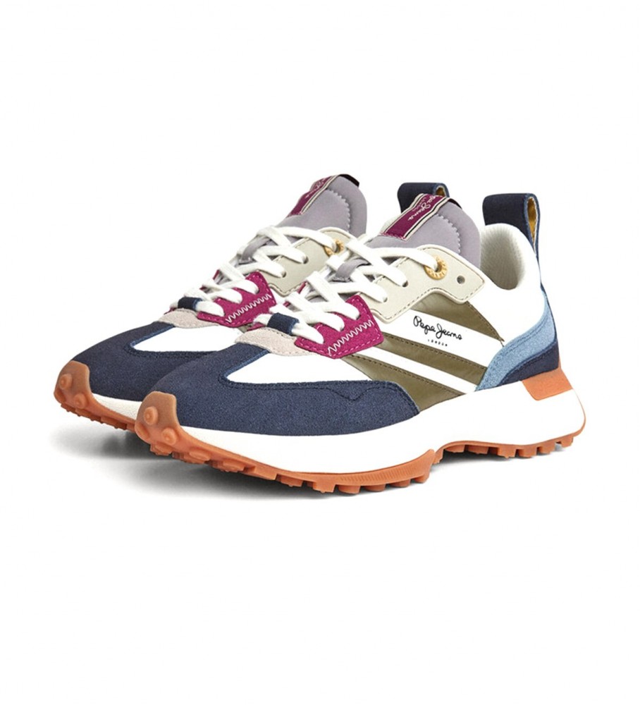 Tênis Pepe Jeans Lucky Grand de couro multicolorido