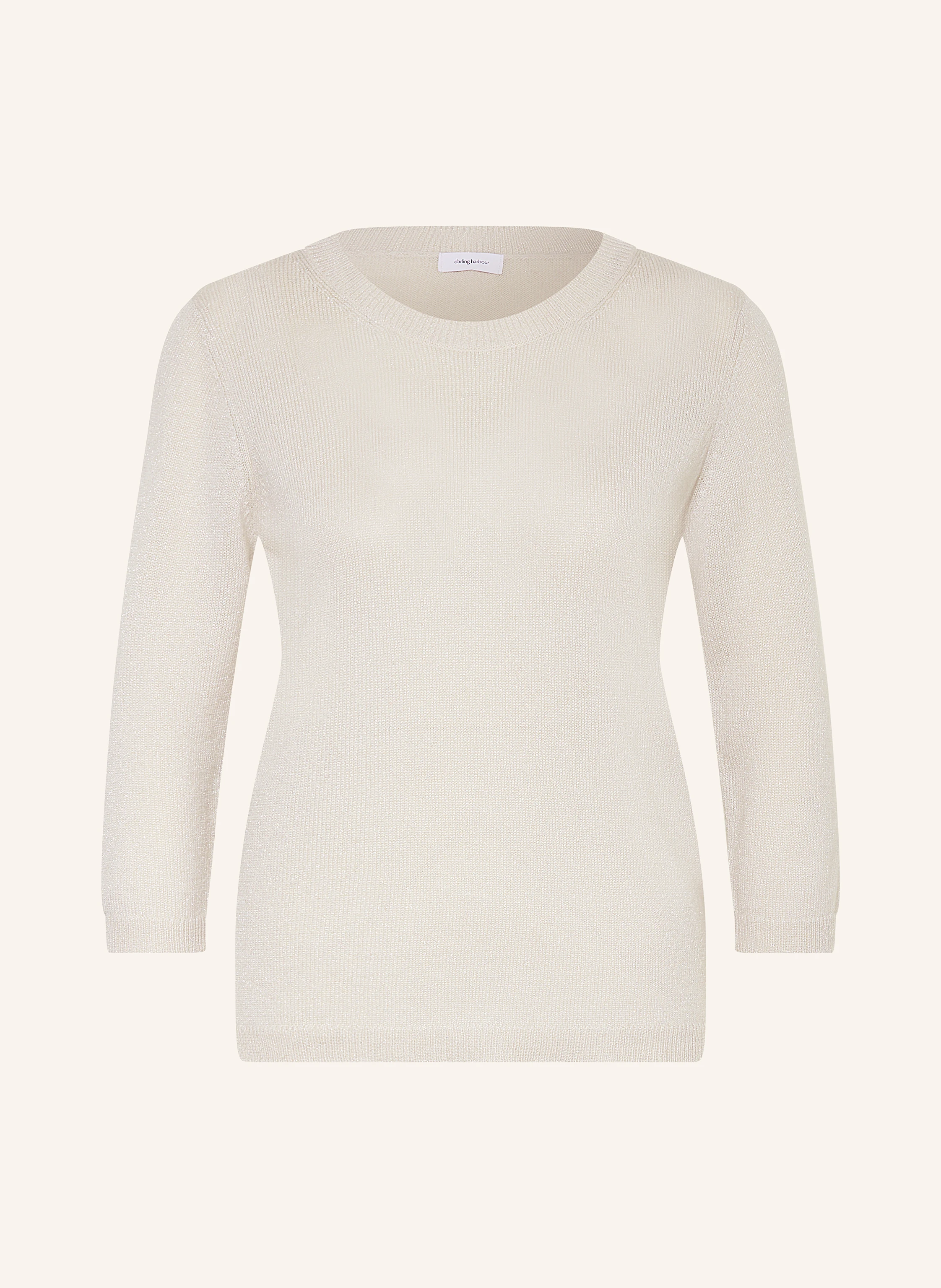 darling harbour Cashmere-Pullover mit Glitzergarn
