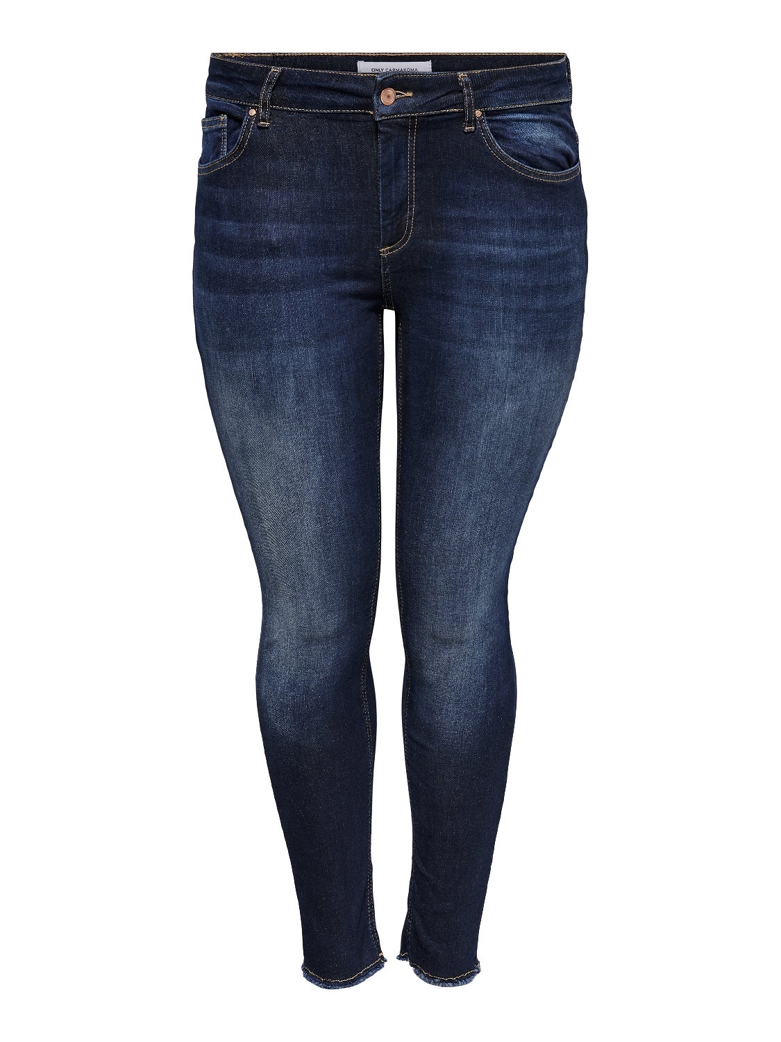 CARWILLY Mittlere Taille Skinny Fit Jeans Dark Blue Denim