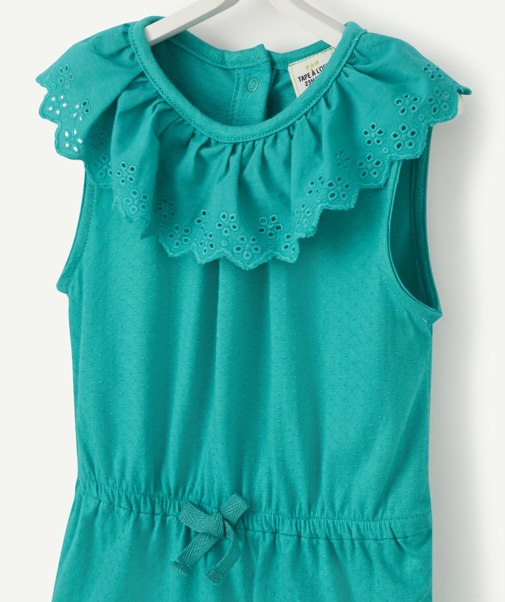 LA ROBE VERTE SANS MANCHES EN COTON BIOLOGIQUE