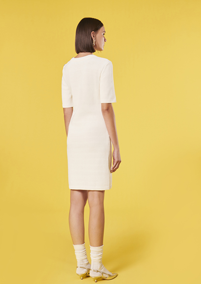 Robe Rayonnanteécrue en coton irisé