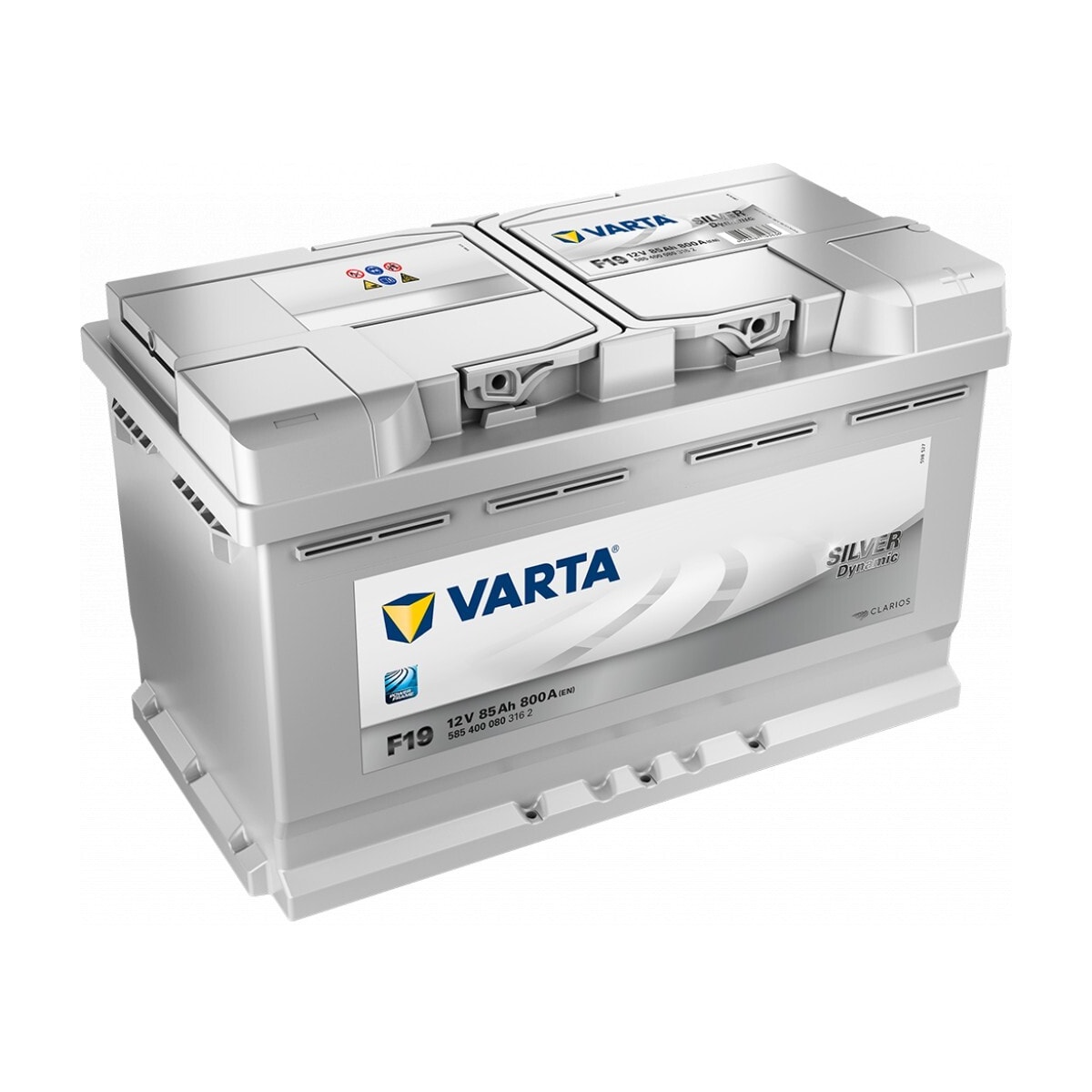 VARTA Silver Dynamic Batteri 12V 85AH 800CCA (315x175x190/190mm) +høyre F19