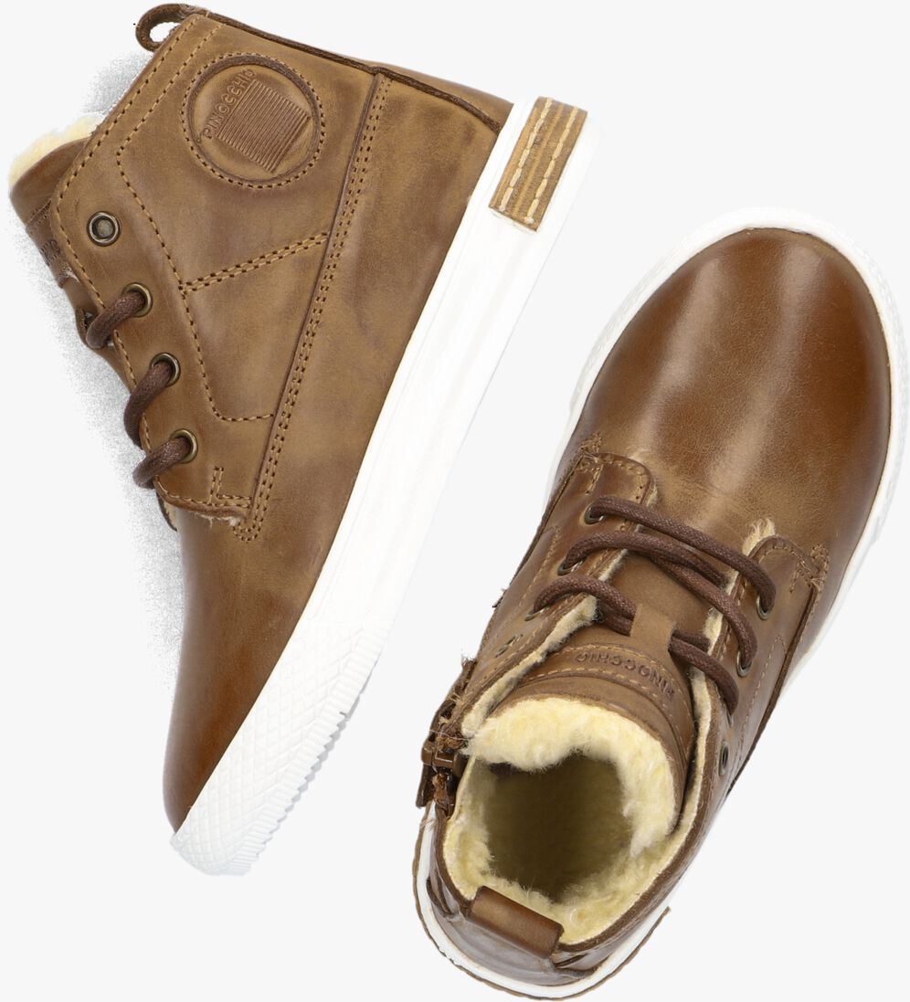 PINOCCHIO bruine pinocchio hoge sneaker p2851