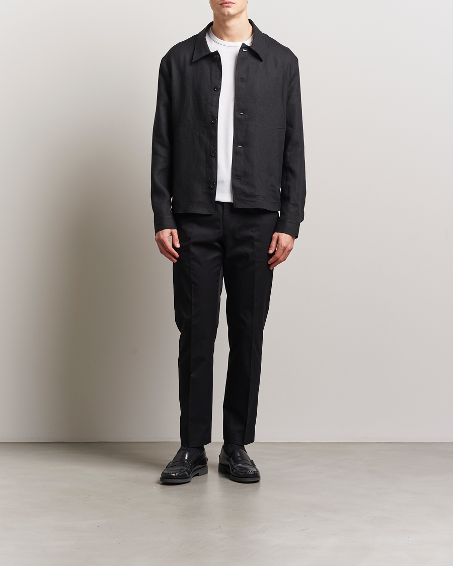 Tiger of Sweden Tannen Cotton Drawstring Trousers Black