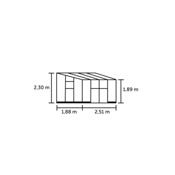 Tuinkas Royal Well Qube LT68 met 3mm veiligheidsglas