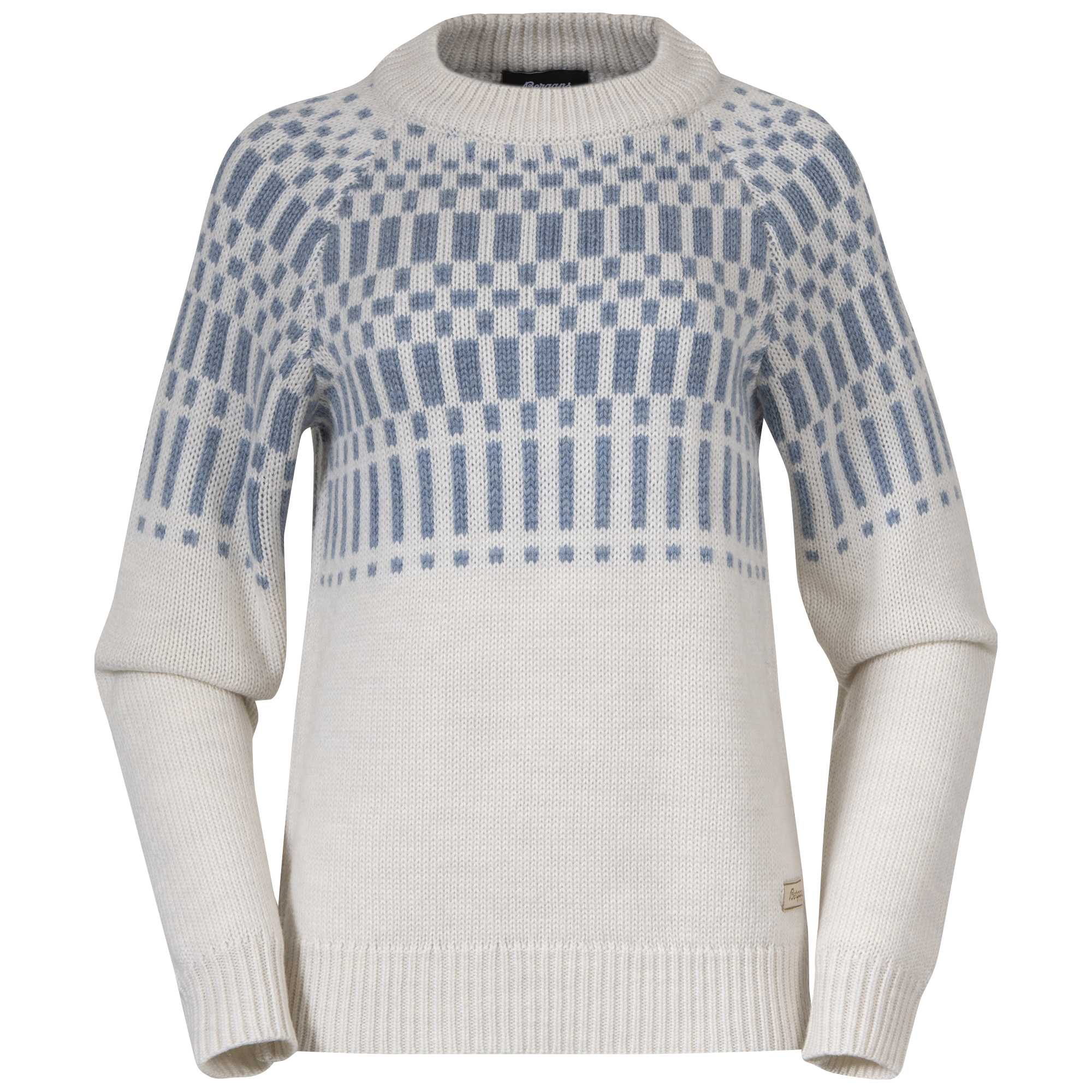 Nordmarka Merino Jumper Dame Vanilla White/Husky Blue