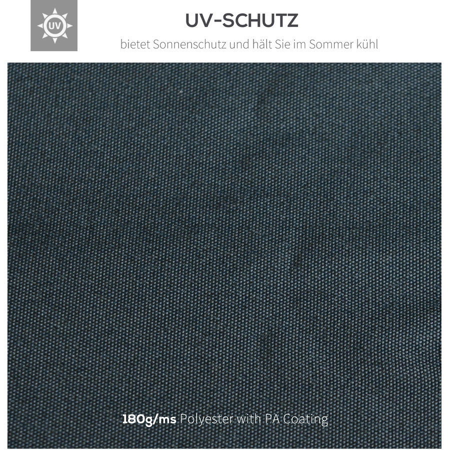 Outsunny Pavillondach für 3 x 4 m Pavillons grau
