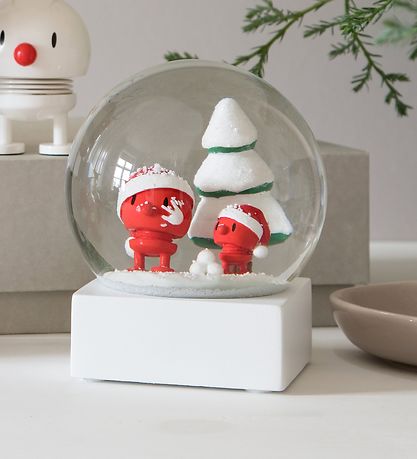 Hoptimist Schneekugel - Santa - Dm: 10 cm - Rot