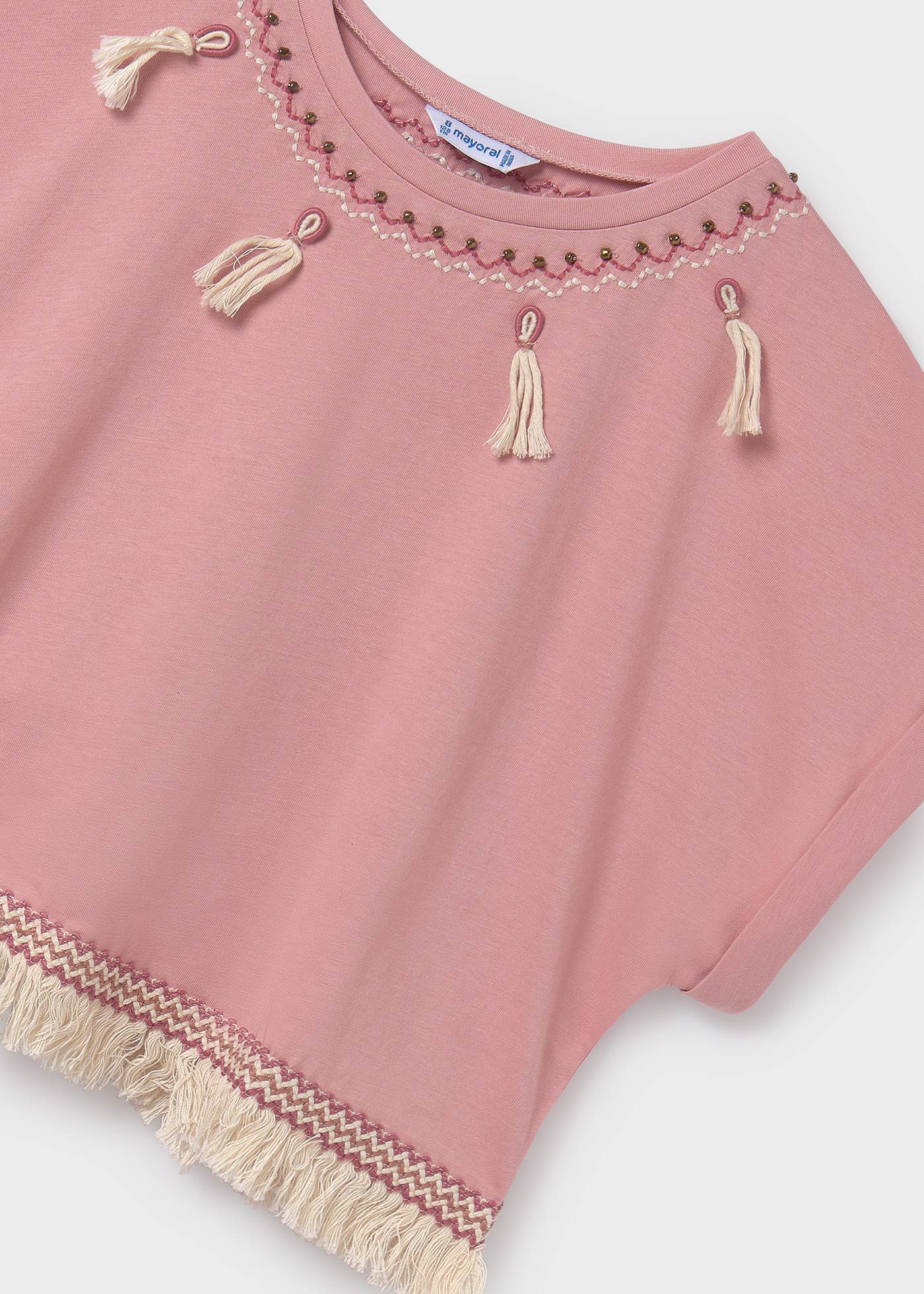 Camiseta feminina com franjas da Better Cotton