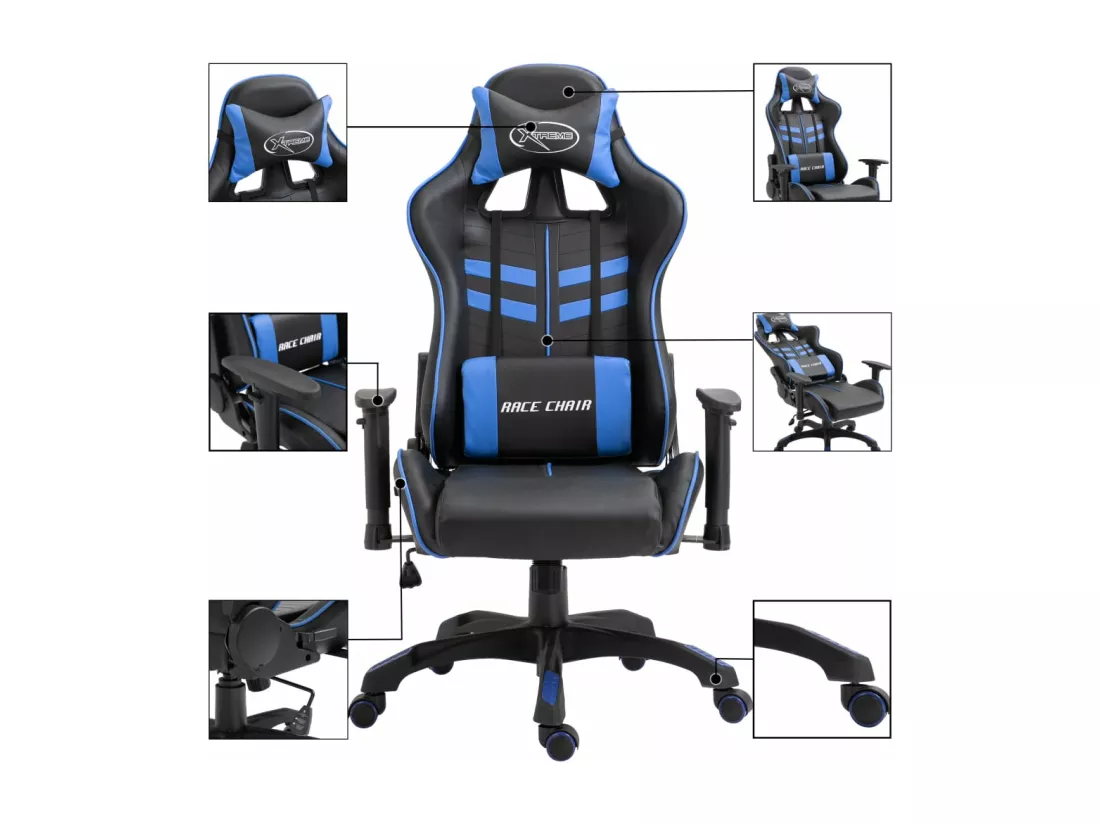 Chaise de jeu Bleu Similicuir