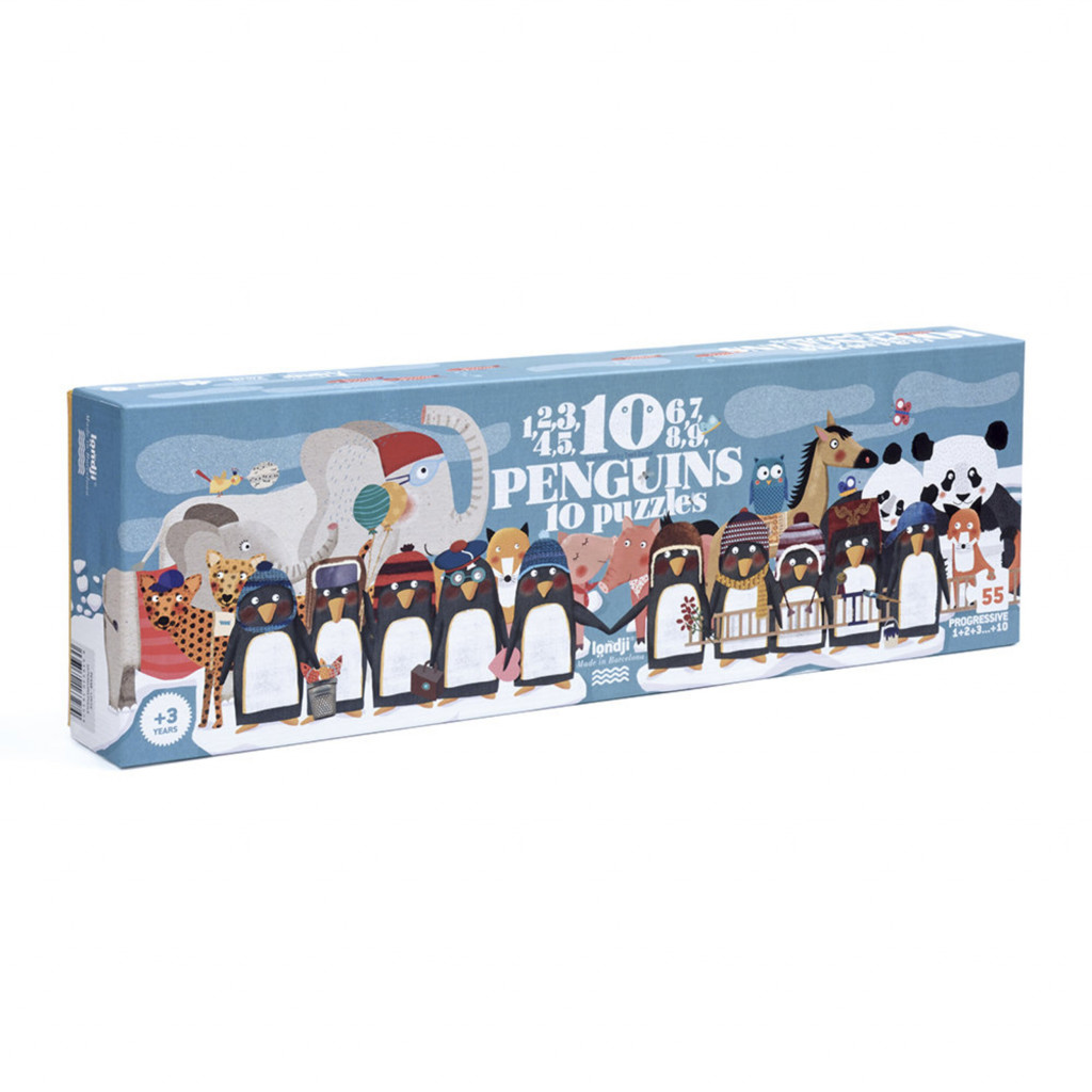 Puzzle - 10 Penguins - 55 Pièces