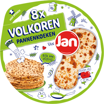 Jan Volkoren Pannenkoeken 8 Stuks 540 g
