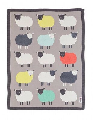 Bizzi Growin Strikketeppe Aio Baby, The Flock