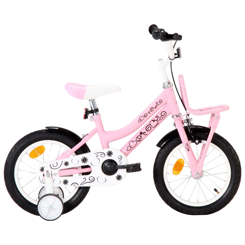 Bicicleta Vidaxl de 14 polegadas com bagageiro dianteiro