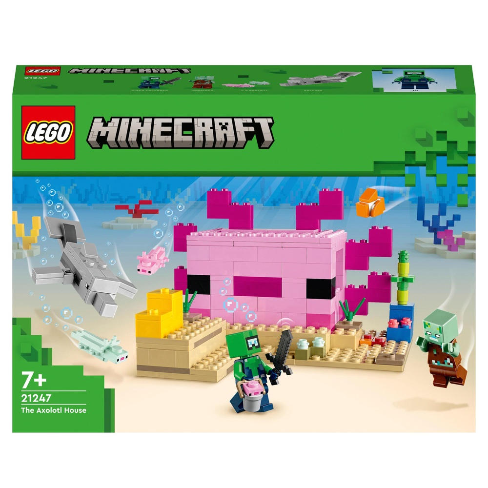 LEGO Minecraft 21247 Das Axolotl-Haus Unterwasser-Set