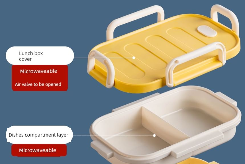 Koringa - Set: Plastic lunchbox + bestek + tas