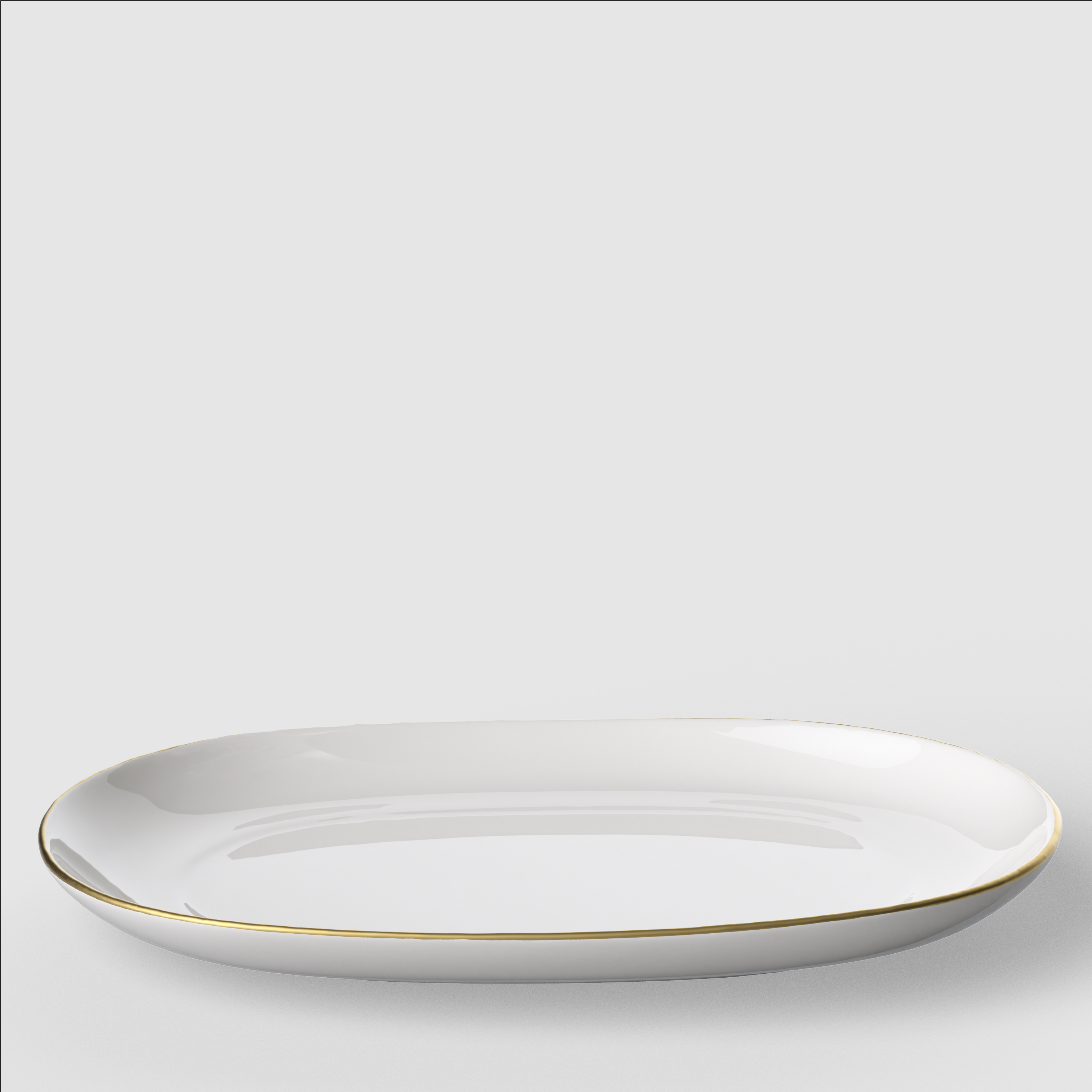 Anmut Gravy boat saucer White, Premium Bone Porcelain