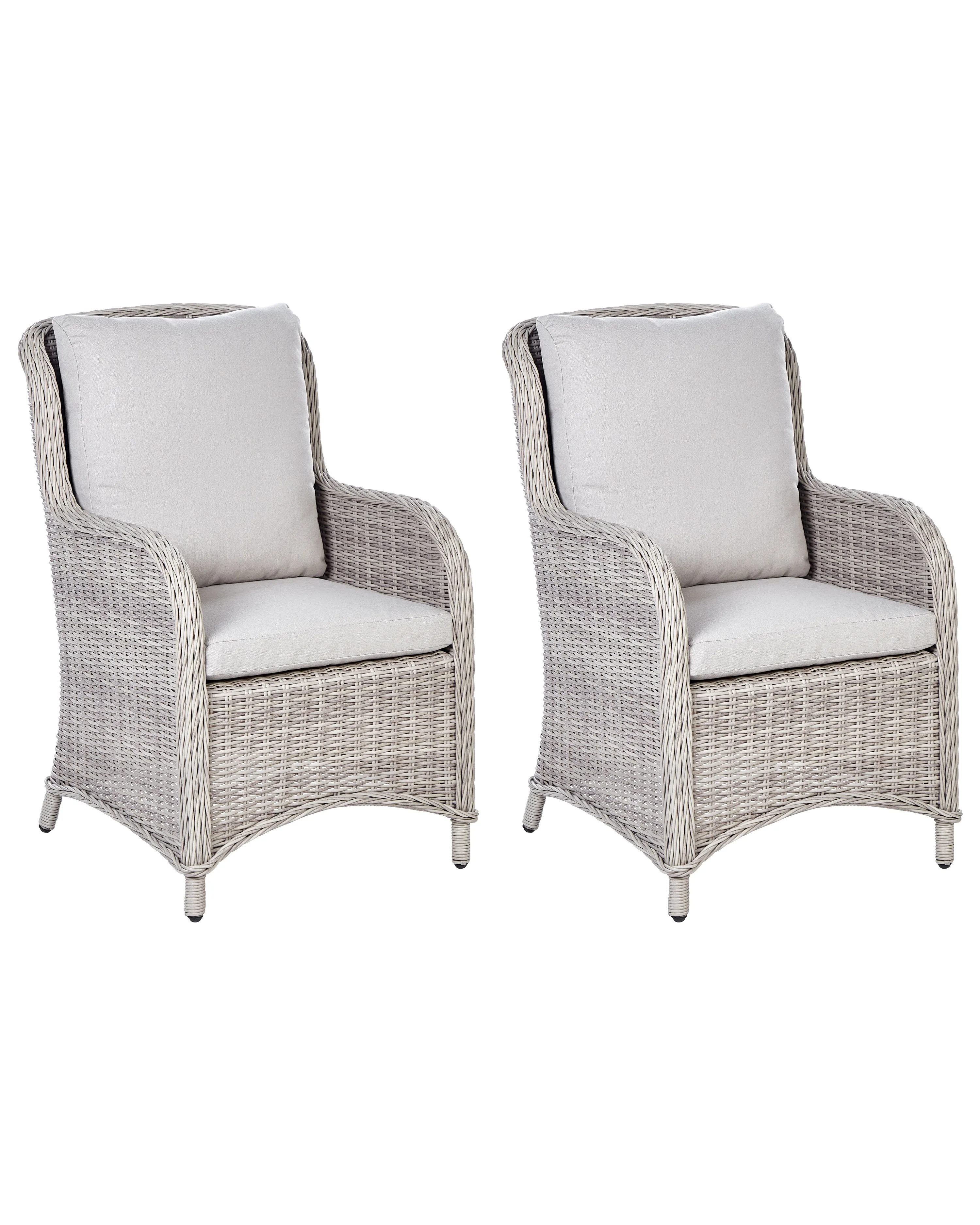 Set van 2 tuinfauteuils CASCAIS PE rotan Beige