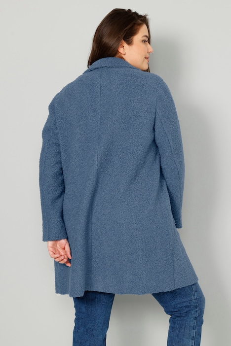 Kurzmantel, Straight Fit, Bouclé, Revers, Langarm