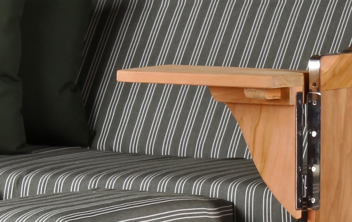 Strandstoel Rantum teak PE grijs design 504