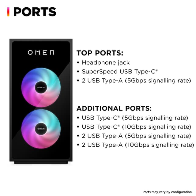 HP OMEN 35L GT16-0850no R7-8700F/16/1TB/5070 stationær gaming computer