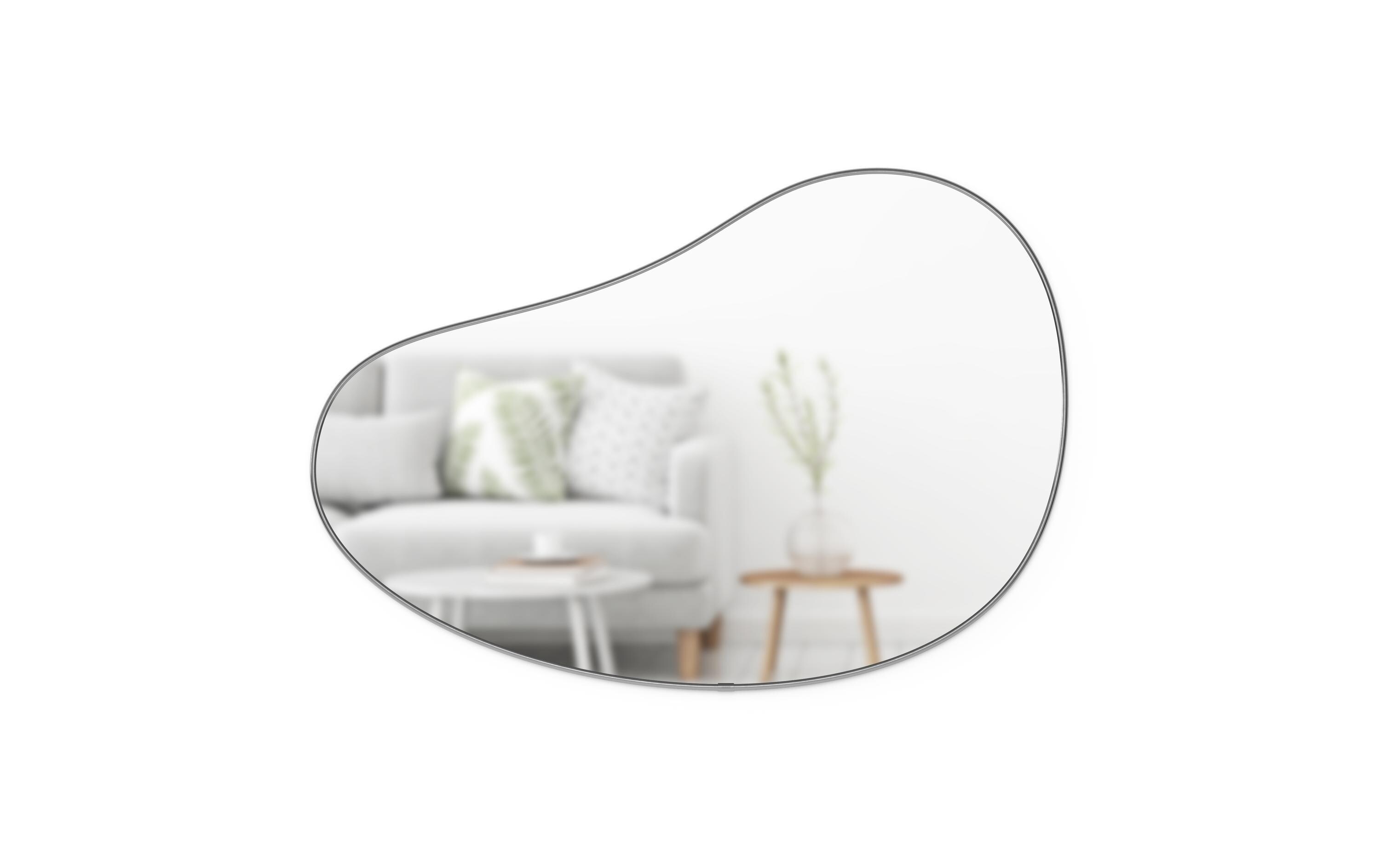 Spiegel Hubba Pebble 61 x 91 cm, Schwarz<br>Geformter Wandspiegel